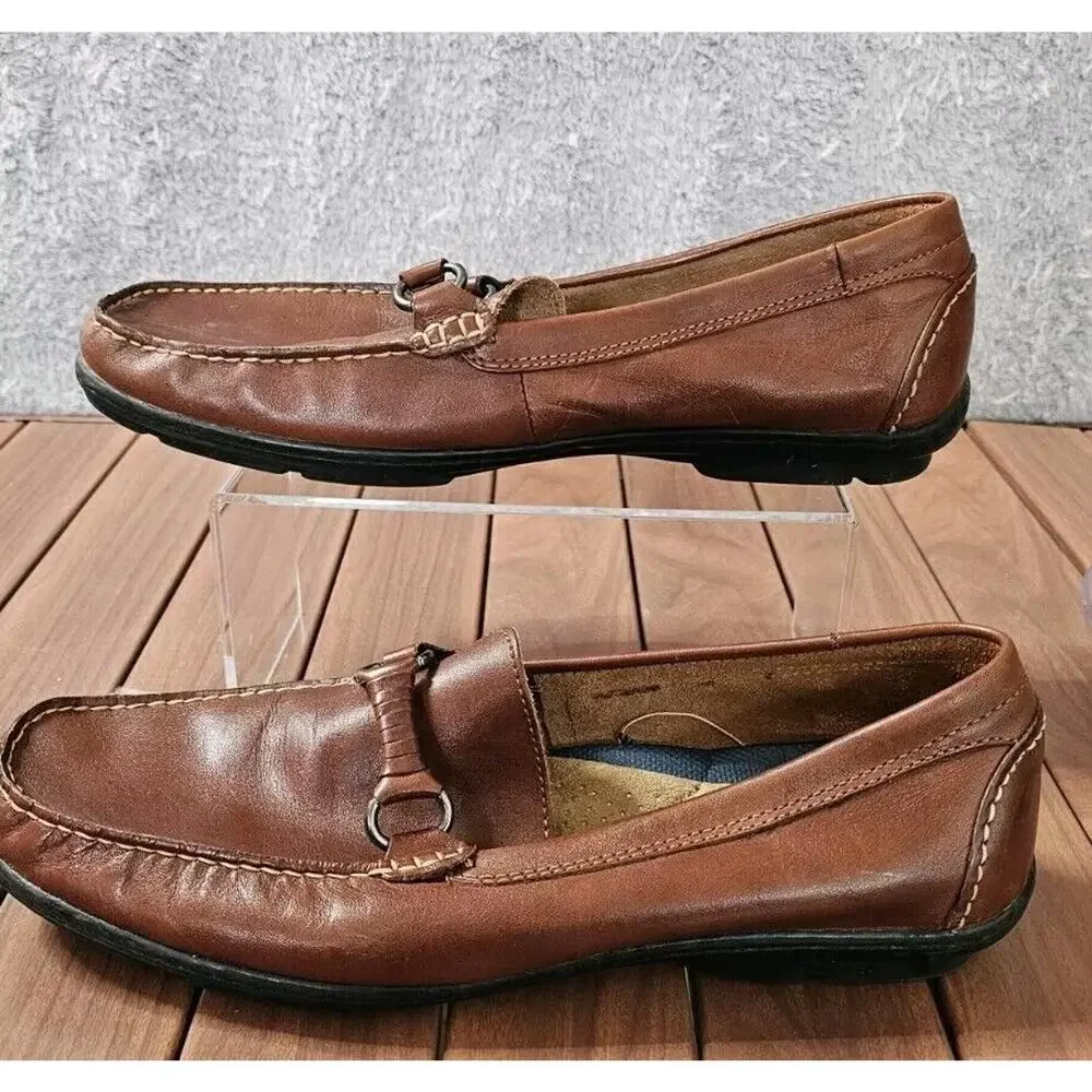 CHAPS RALPH LAUREN Men’s Horsebit Loafers‎ Brown Leather Rubber Soles 13M shoes
